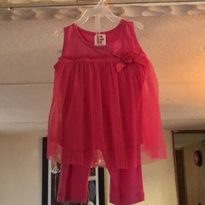 Little ladies pink pant set ....never worn